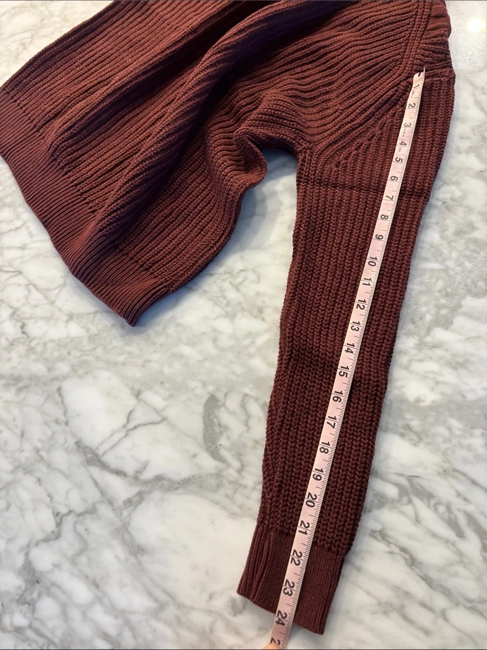 Banana Republic Men's Cable Crewneck Sweater - Rust Brown